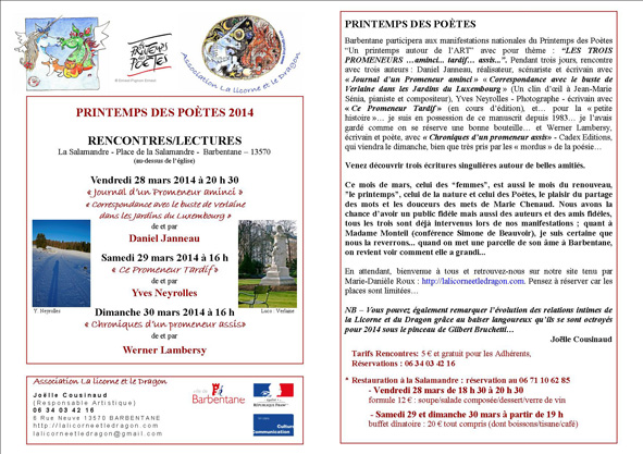 Printemps poètes
